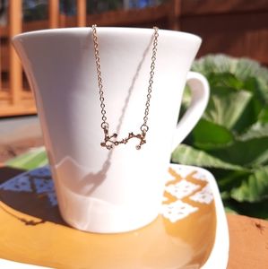 Scorpio Zodiac Constellation Gold Tone Necklace